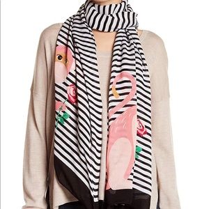 NEW Kate Spade Monkey Rose Shawl Scarf🌹🐒 ♠️